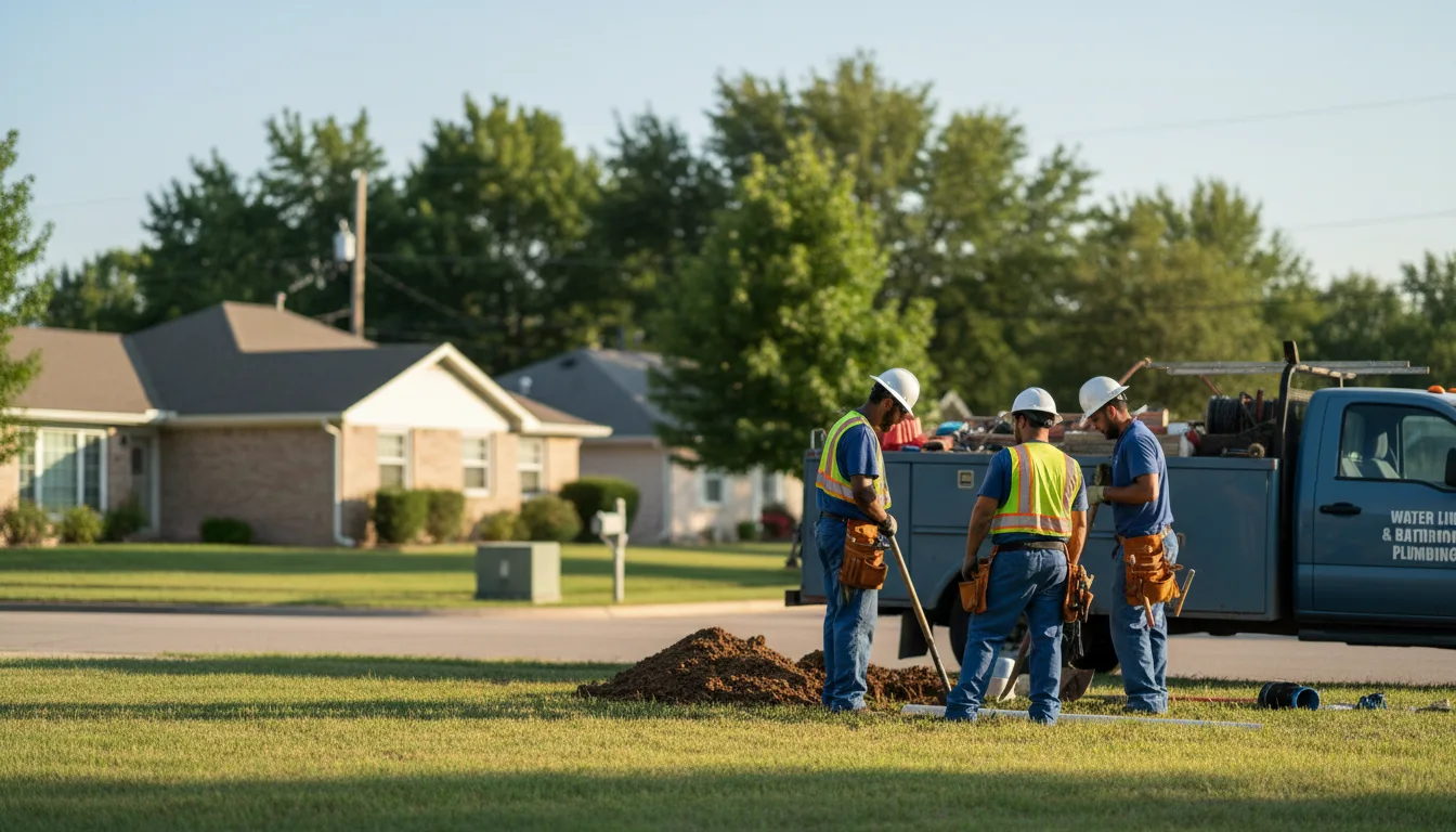 Residential water line and bathroom plumbing service in Hazlet, NJ